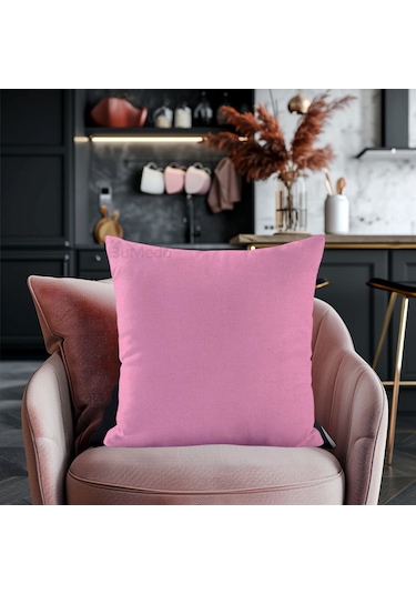 Dekoratif 4'lü Kırlent Yastık Kılıfı Seti - 42 X 42 Cm - Pembe