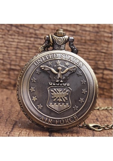 Daks ABD Hava Kuvvetleri Armalı 24 MM Köstekli Cep Saati