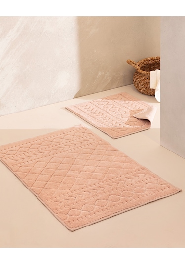 Madame Coco Panier Banyo Paspası - Pudra - 60x100 Cm Bapa00000000092'li Büyük Boy Set-pudra