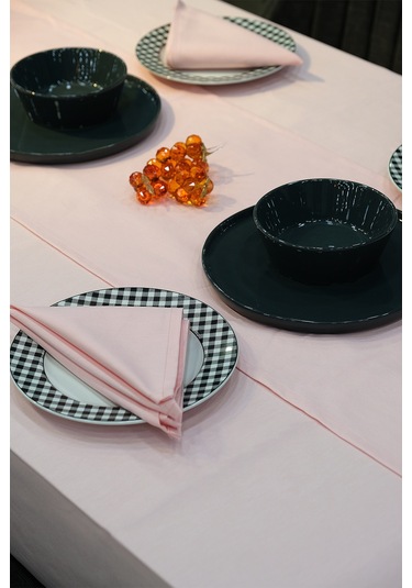 Dream Kumaş Peçete Modelleri Leke Tutmaz Kumaş Peçete Çeyiz Seti 6lı Paket Pembe