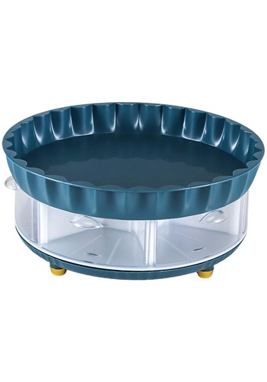 Suntek Lazy Susans 360 Rotasyonlu Şifonyer Kiler Dolabı Mavi Mavi