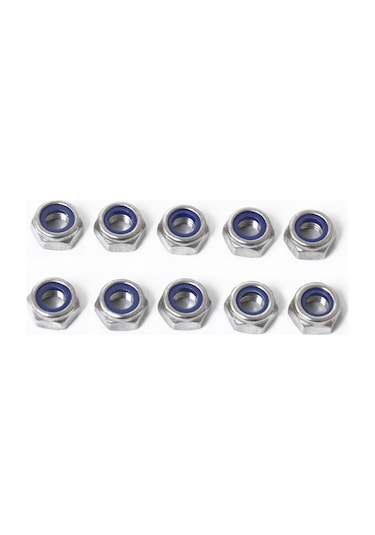 Cbtx 60 Adet Araba 304 Paslanmaz Çelik Kilit Somunları Naylon Ekleme Kilit Somunu Kiti M3-m10