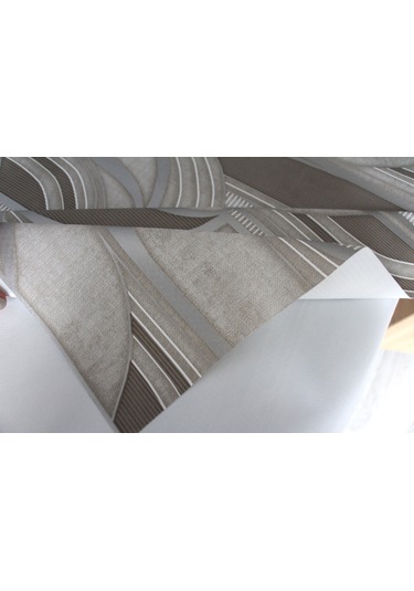 Elyaf Silinebilir Pvc Muşamba Masa Örtüsü 1251-1 Metalikçizgi Gümüş