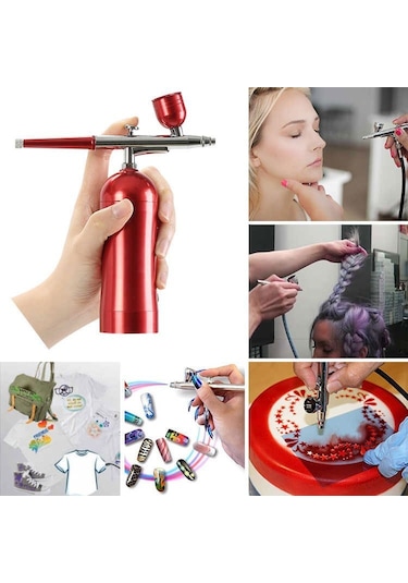 Rox 0068 Entegre Kompresörlü Akülü Airbrush Mini Boya Tabancası
