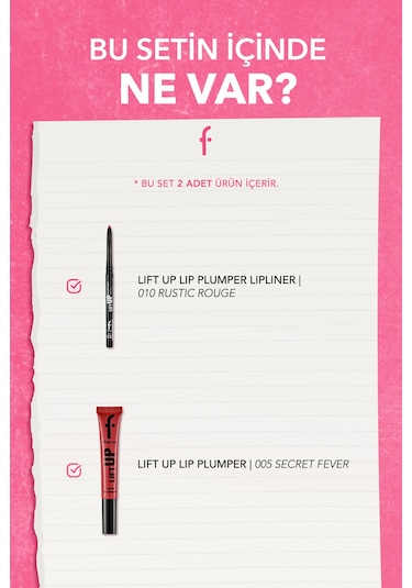 Lift Up Dolgun Görünüm Veren 2'li Kırmızı Dudak Seti SET195