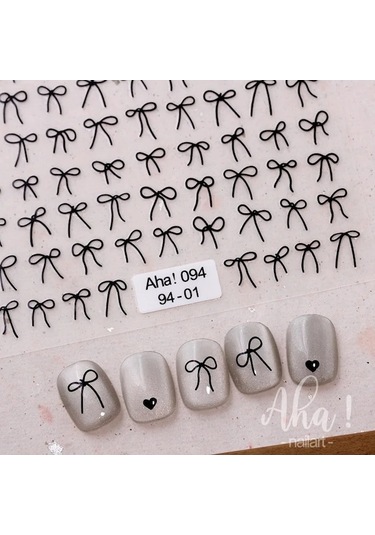Flybuy 1 Adet 5d Japon Mini Yay Nail Art Etiketler Kawaii Moda Siyah Beyaz To4765