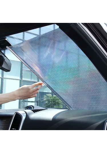 68x125cm Mesh Siyah Vantuz Teleskopik Araba Güneş Koruma Karartma Perdesi