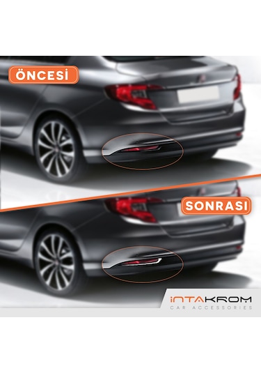 intakrom Fiat Egea Krom Reflektör Çerçevesi 2 Parça 2015 ve Üzeri - Sd N11.5711
