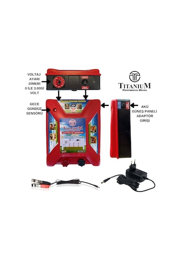 Titanium Night Shock 30K Elektirikli Çit Sistemi Set-2 30000 Volt