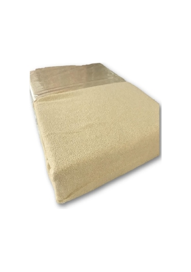 Mycey Krem Lastikli Streç Battal Boy Havlu Çarşaf 180x200 Cm Krem