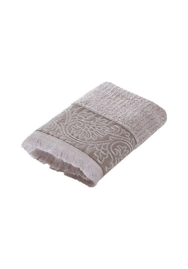 Bambu Kabartma Bordürlü El Havlusu - Lila Lila