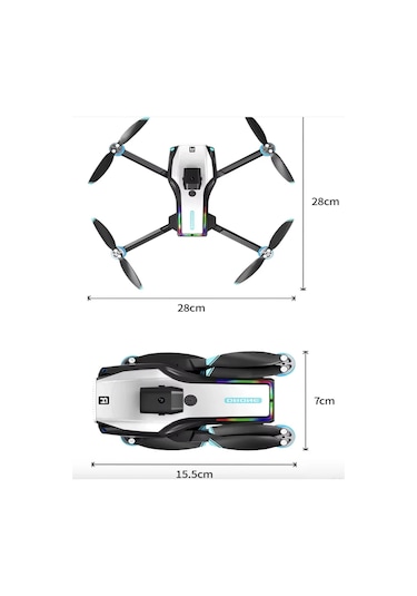 D9 Akıllı Kameralı Drone 50x Zoom Fırçasız Motor Optik Akış Led Işıklı