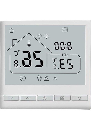 Fastbuy Akıllı Wifi Termostat - 5+2 Programlanabilir Su Isıtıcı Kontrol Cihazı 3a Beyaz