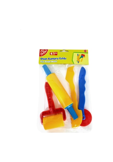 Bubu 4 Parça Büyük Merdaneli Oyun Hamuru Kalıbı HK0012