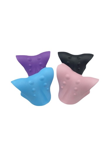 Hangfox Evde Kullanalım: Boyun Ağrısı Giderici C Şekilli Masaj Yastığı - Yükseklikli Materyal, Kolay Kullanım - Pembe, Universal Boy Pembe