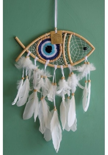 Rüya Kapanı Dream Catcher Balık Tasarımı Çok Renkli