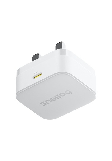 Tongxida Baseus Palm 20w Hızlı Şarj C Tipi Adaptör İngiltere Fişi Beyaz Beyaz