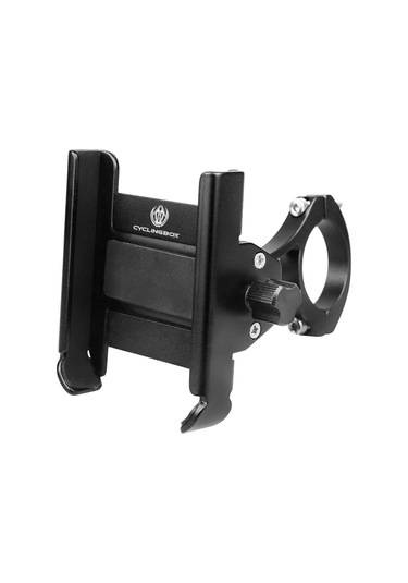 Cyclıngbox-yükseltilmiş Alüminyum Alaşım Bisiklet Cep Telefonu,ya18857b-1 Siyah