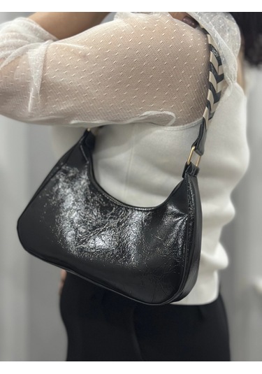 Biçomi Kraş Siyah Cilt Çanta Siyah