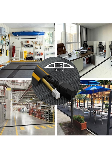 Greentech Esnek Kablo Kanalı Şeritli Siyah / Gt-kk08