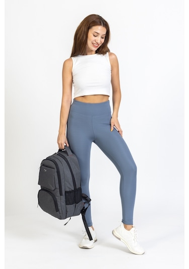 Case Club 13,3-14 İnç Gri Laptop Sırt Çantası Su Geçirmez Kumaş Darbe Emici Koruma