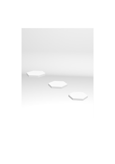 Duvar Rafı Dekoratif 3 Adet Çiçeklik Altıgen Beyaz