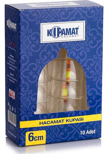 Kupamat 6 CM x 10 Kutu Hacamat Kupası 100 Adet + 1 Pompa