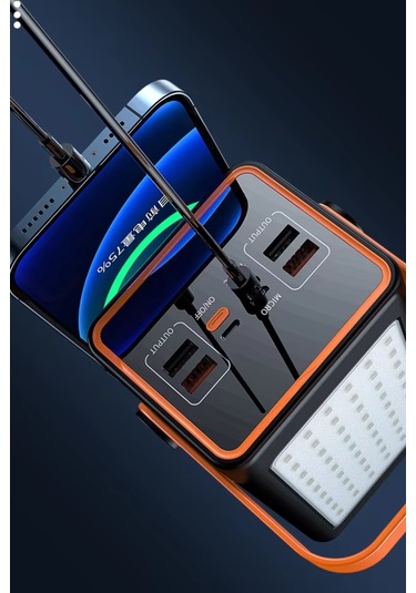 Acl Pw-52 70.000mah 22.5w Siyah Lcd 1xmicro 2xtyp-c 4xusb Port Taşınabilir Şarj Cihazı Powerbank