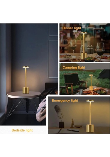 Basit Dokunmatik Sensörlü Led Masa Lambası Şarj Edilebilir Masa