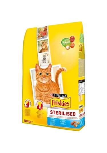 Purina Friskies Sterilised Somonlu Kısırlaştırılmış Yetişkin Kedi Maması 10 KG