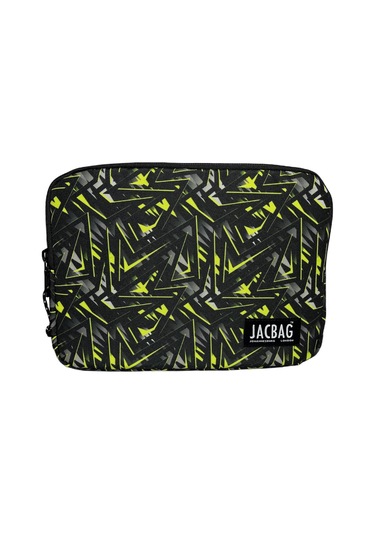 Jacbag Sarı Geometrik Unisex Çocuk Tablet Çantası/kılıfı Suya Dayanıklı Malzeme Tablet Kılıfı