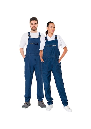 Şensel, Yazlık Kot Bahçıvan Tulum, Lacivert -8E145- Askılı Tulum