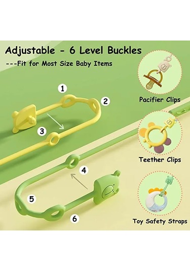 Sones Ayı Silikon Emzik Zinciri Bebek Diş Kaşıyıcı Oyuncak Düşme Önleyici Halat Emzik Klipsi Sarı