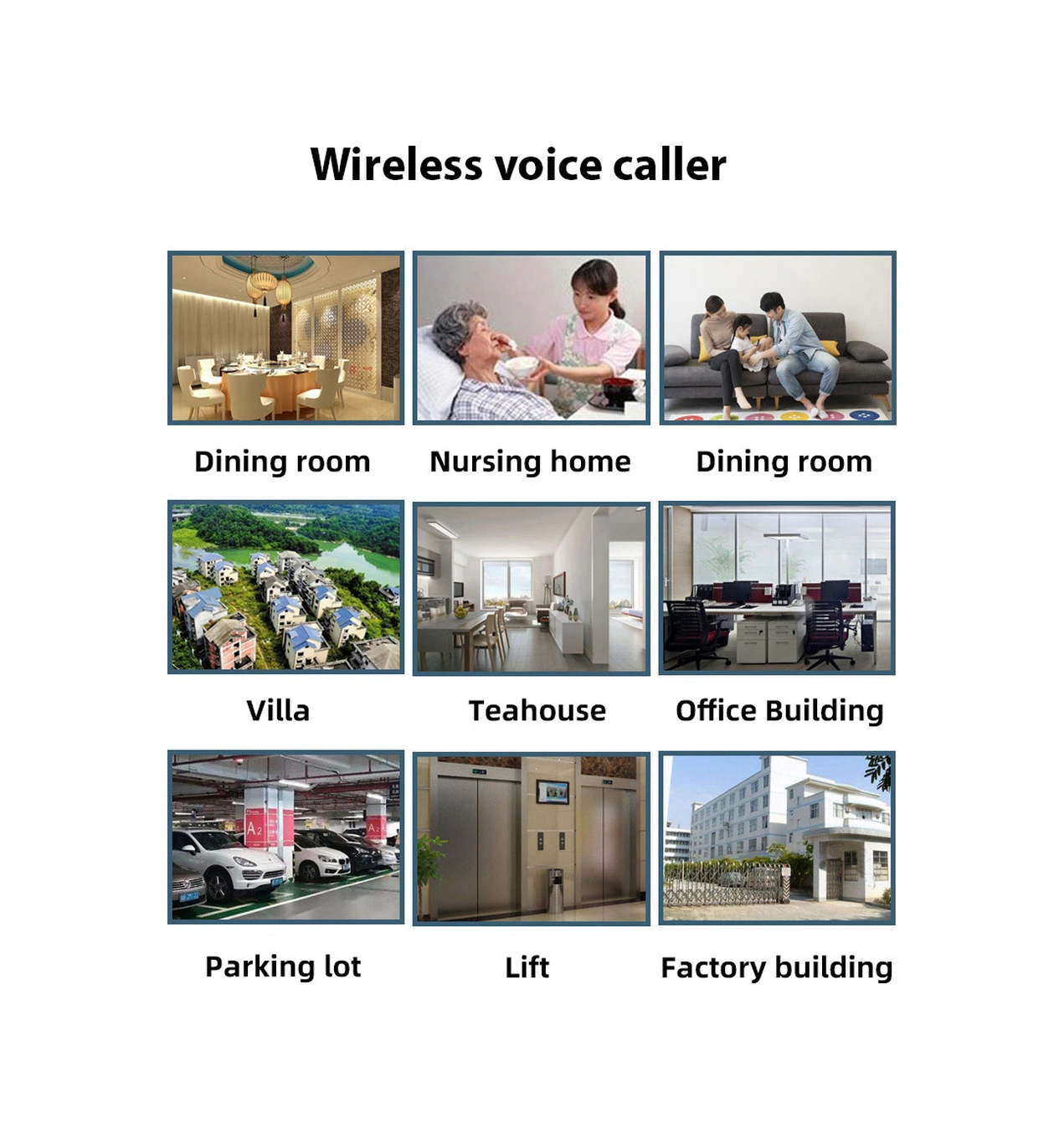 Moveevo Ev İçi İki Yönlü Konuşur Arama Cihazı 2 Adet - 1000m Uzaklıkta Kablosuz Konuşma, 38 Zil Sesi, 3 Seviye Ses Ayarı - Siyah H8-2t
