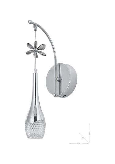 Lale Power Ledli Modern Lüks Duvar Aplik 3 Renk Sarı-beyaz-gün İşığı - Krom Krom