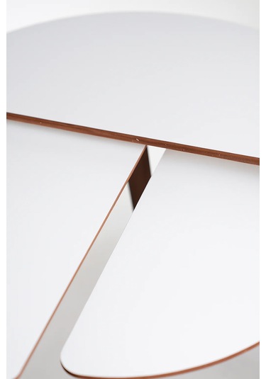 Roma 3'lü Zigon Sehpa %100 Mdf Yarım Ay Beyaz