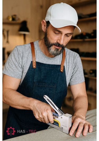 Profesyonel Büyük Zımba Makinesi + 1 Kutu Zımba Teli Deri, Kumaş, Plastik, Ahşap İçin Dayanıklı