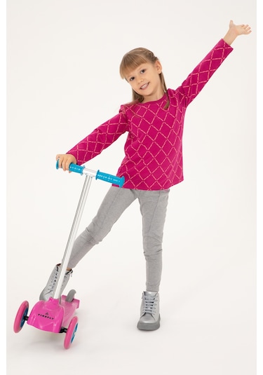 U.s. Polo Assn. Kız Çocuk Gri Melanj Tayt 50296370-vr086 Gri Melanj