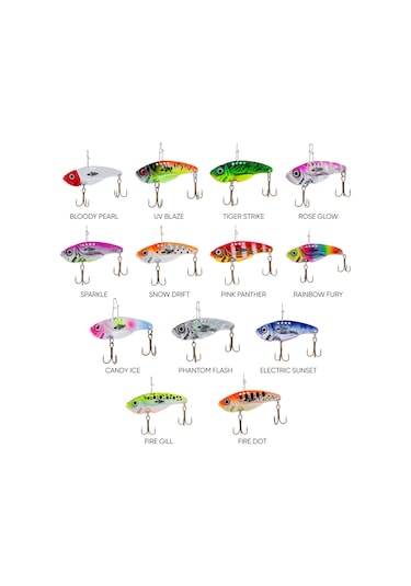 Vibrasyon Yem - Lrf/spin Jig - Fishack Vibrax - 7g 40mm - Fire Dot - Uv Boyalı