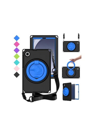 Samsung Galaxy Uyumlu Tab A9 8.7 X110/x115 Eva Hybrid Pc Şok Geçirmez Tablet Kılıfı  Çerçeveli