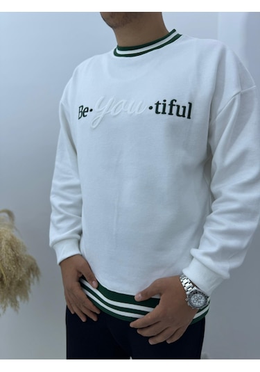 Highlander Be-you-tiful Nakışlı Selanık Kumaş Sweatshirt Siyah