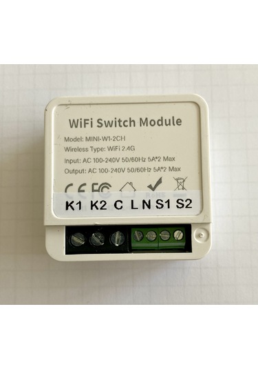 Tuya Aubess Akıllı Anahtar 2 Çıkış Kuru Kontak / 2 Anahtar Girişi