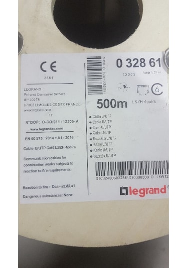 Legrand Cat6 Utp 23Awg Lszh Kablo 500Mt 032861
