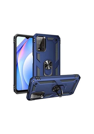 Xiaomi Poco M3 Kılıf Zore Vega Kapak Mavi
