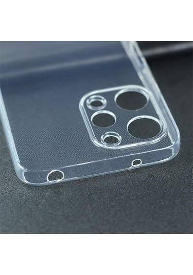 Prolysus Xiaomi Redmi 12 Kılıf Kamera Korumalı Şeffaf Yumuşak Silikon Kılıf