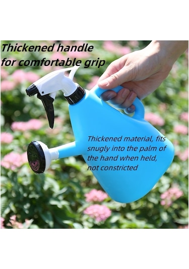 Tcherchı Ayarlanabilir Nozul İkisi Bir Arada Manuel Basınçlı Sulama Ve Dezenfektan Sprey Şişesi Mavi