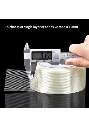 Xindoker Güçlü Paketleme İçin Zırhlı Fibre Şerit Bandı - 50mm X 50m Şeffaf Taşıma Ve Ambalaj İçin Dayanıklı Cam Fiberli Bağlama Bandı