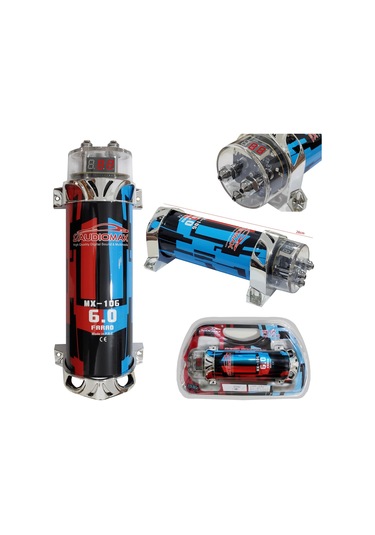 Kapasitör 12/24v 6 Farad Dijital Audıomax Mx-106