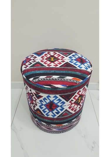 Dijital baskılı desenli kumaş puf oturma pufu