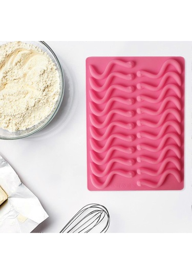 Çikolata Kalıbı 20 Kavite Sakızlı Yılan Hafif Tekrar Kullanılabilir Solucanlar Kek Kalıbı Pişirme Aracı Rastgele Renk Çok Renkli